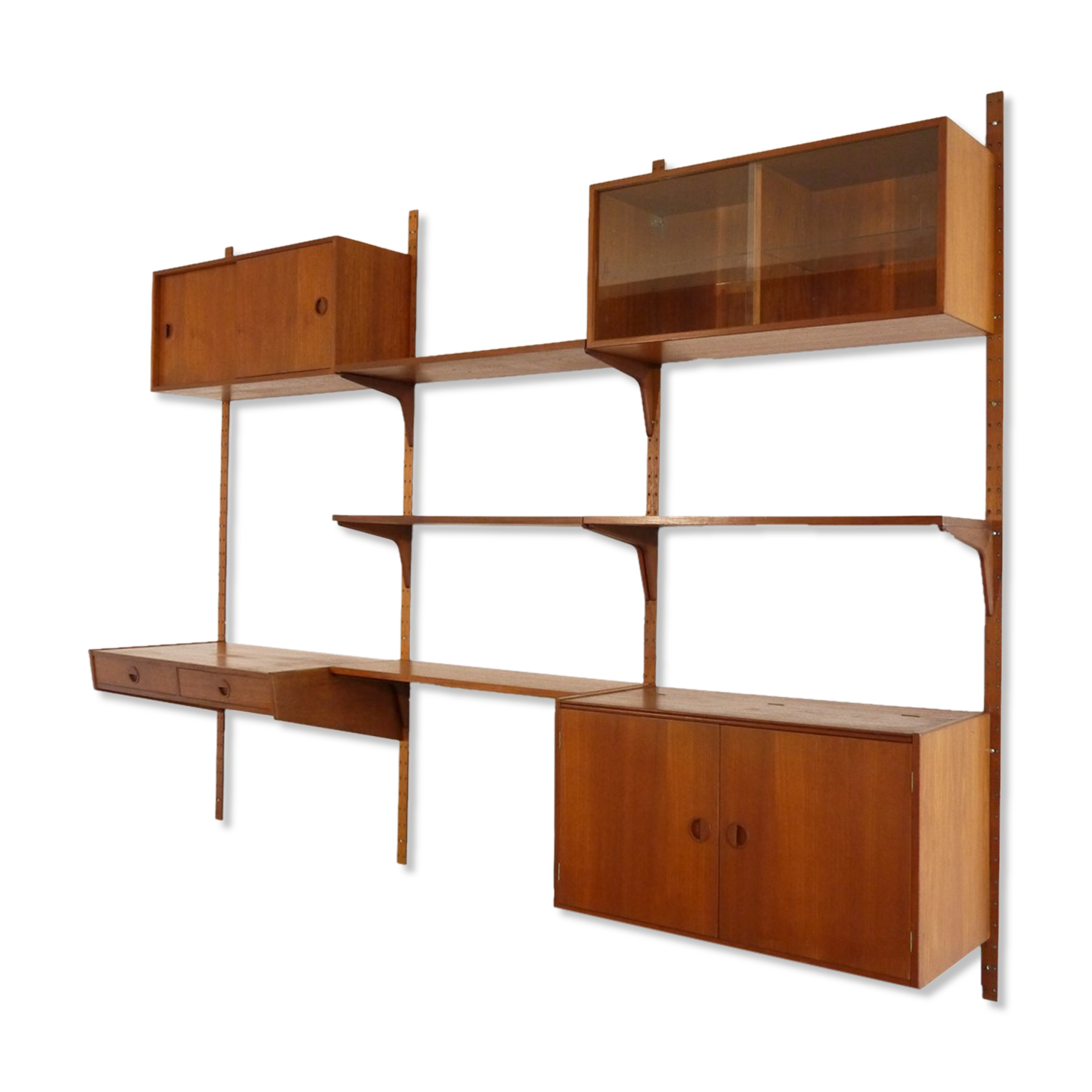 Danish teak shelf system by Rud Thygesen and Johnny Sorensen 1960