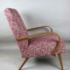 Art deco style rose velvet armchair, 1970s