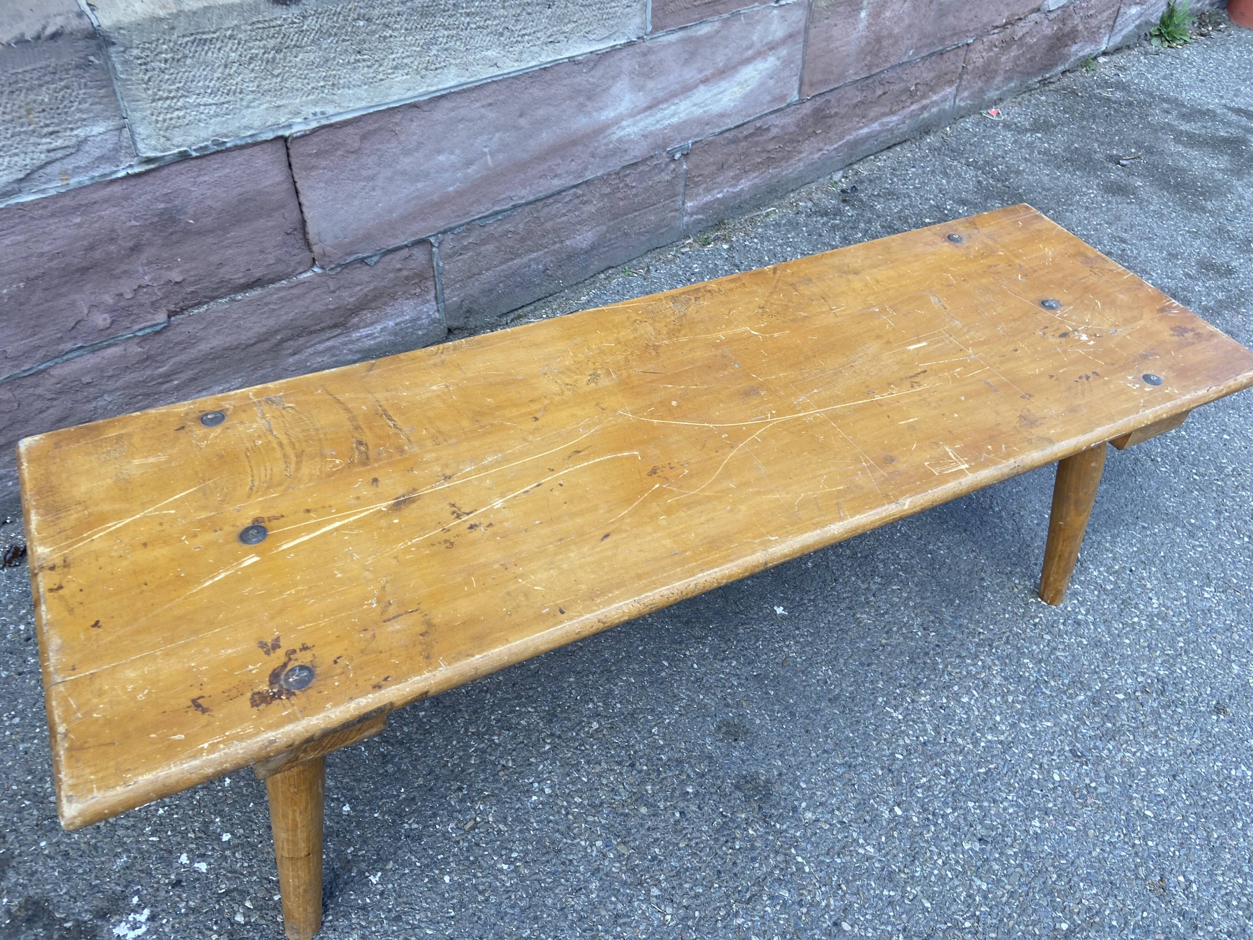 Farm bench in vintage wood 1920