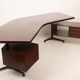 T96 Rosewood Boomerang Desk by Osvaldo Borsani for Tecno, First Edition, 1950