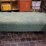 1930s Extraordinary Art Deco Ottoman in Sheepskin Upholstery, Czechoslovakia