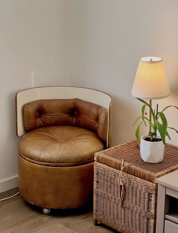 (seat only) coiffeuse vanity dilly dally - poltrona frau par luigi massoni