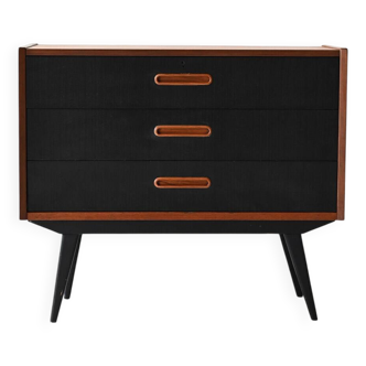 Commode scandinave des années 1960 en noir et teck