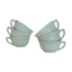 Set of 6 cups of the 1950s, the pottery of Sarreguemines