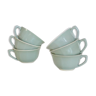 Set of 6 cups of the 1950s, the pottery of Sarreguemines