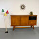 Vintage French modernist sideboard in oak, 1950s design.