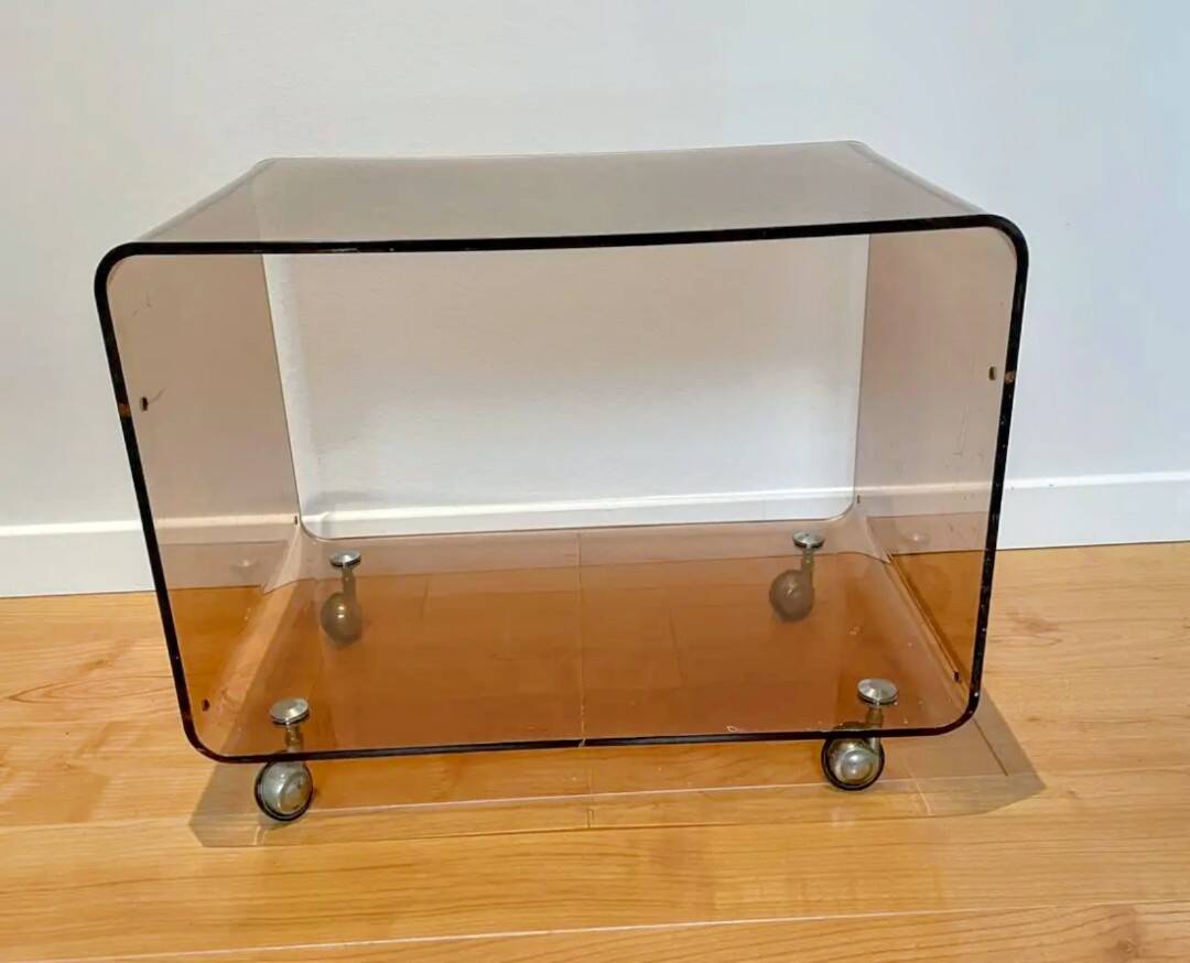 Large rolling coffee table by Michel Dumas for Roche Bobois 70s