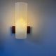 Pair of vintage wall lights, opaline perspex and teak, Doria Leucthen, Germany 1960s