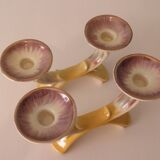 Set of 2 ceramic candle holders in the early twentieth century.