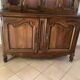 Impressive sideboard, two-part display cabinet in walnut
