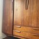 Vintage Scandinavian style teak wardrobe from the 1960s by Tricoire and Vecchione.
