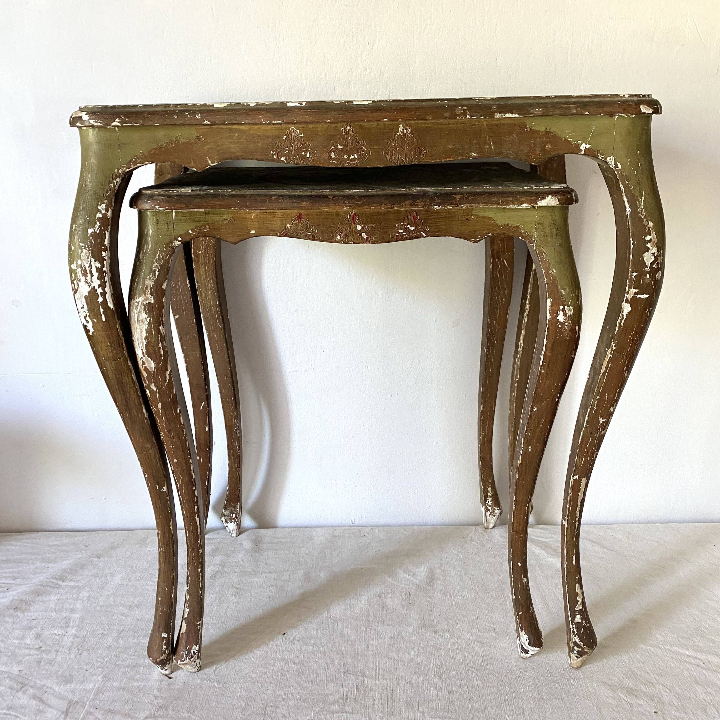 Nest of tables in Florentine style, Italy.