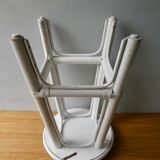 White rattan stool