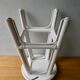 White rattan stool