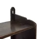 Vintage wooden wall shelve rack in oak brutalist minimalist design
