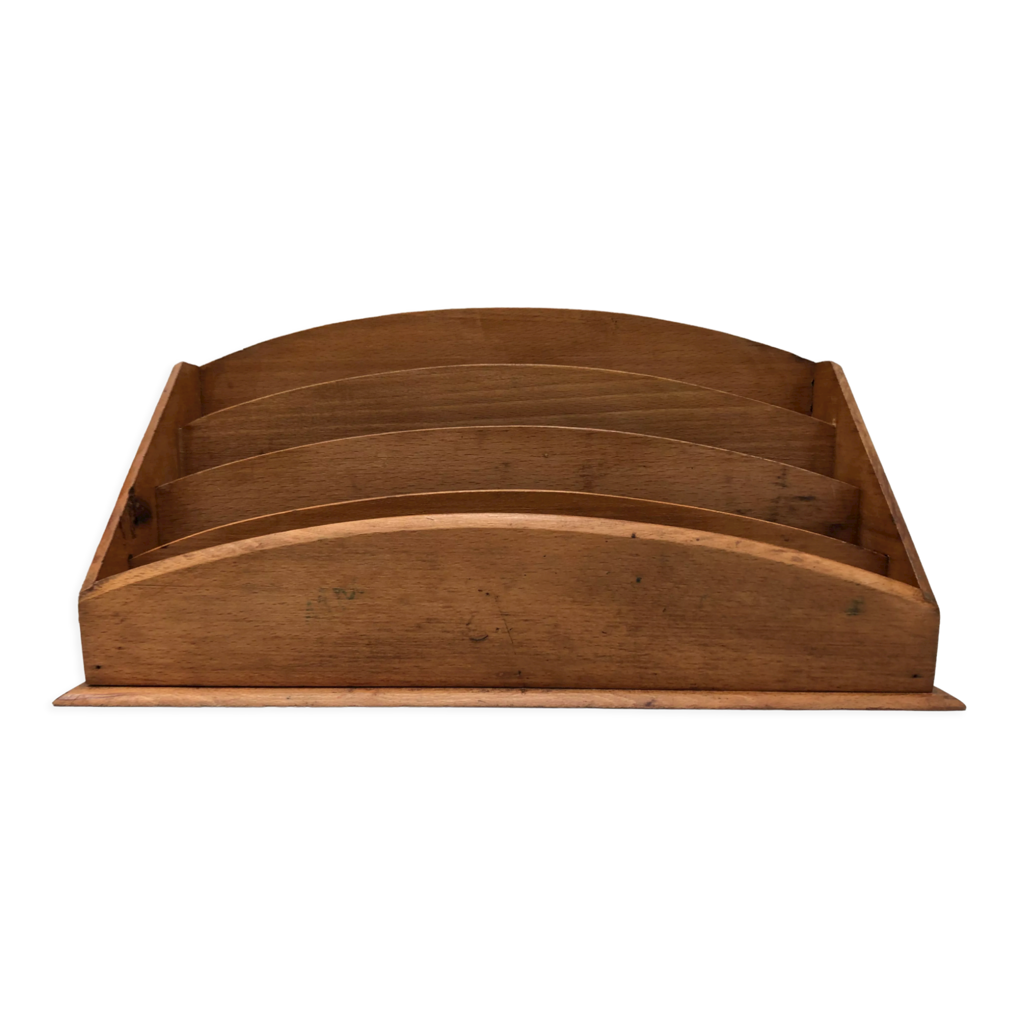 Old office sorter mail rack vintage wooden letter holder