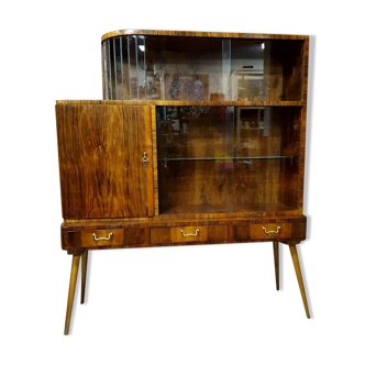 Unique art deco cabinet with drawers. Poland 1950s
