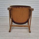 1970s, set of 4 Danish dining chairs, original condition, oak wood, furniture velour.