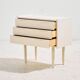 White painted nightstand with three drawers