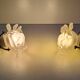 Art Deco wall lights in porcelain and glass paste - 1930s/40s
