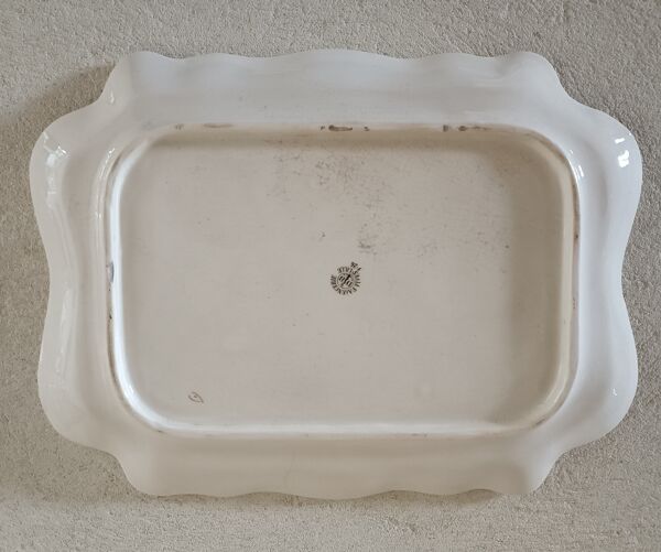 Plat Art nouveau en faïence Fives-Lille