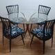 Rare 1970s round glass table