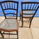 Two quality wooden cane chairs totally relooked