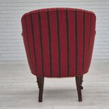 1950s, Danish lounge chair, original condition, red furniture wool.