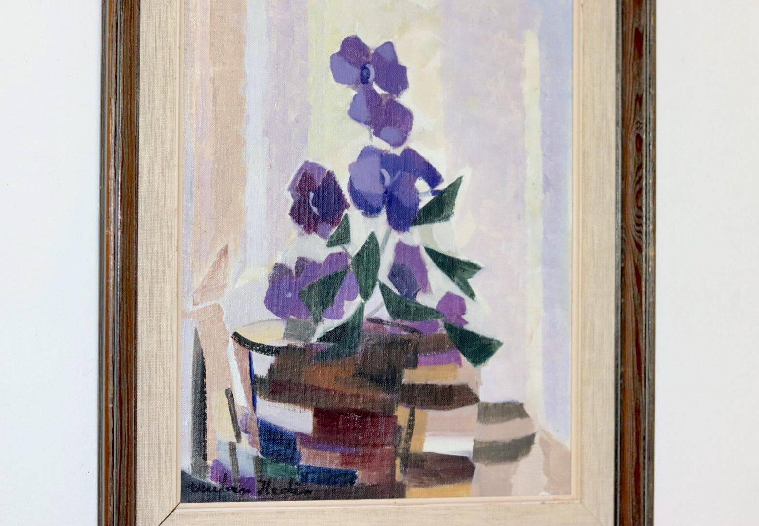 « Nature morte aux fleurs violettes » de Reuben Hedin