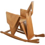 Sculptural rocking chair origami bird