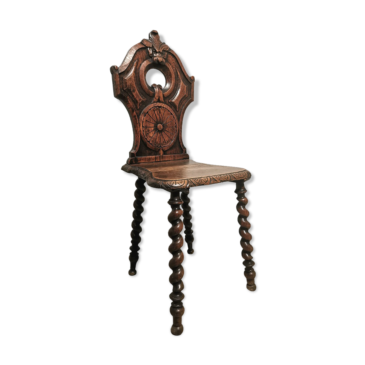 Carved oak chair
