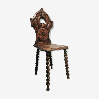 Carved oak chair