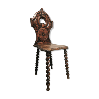 Carved oak chair