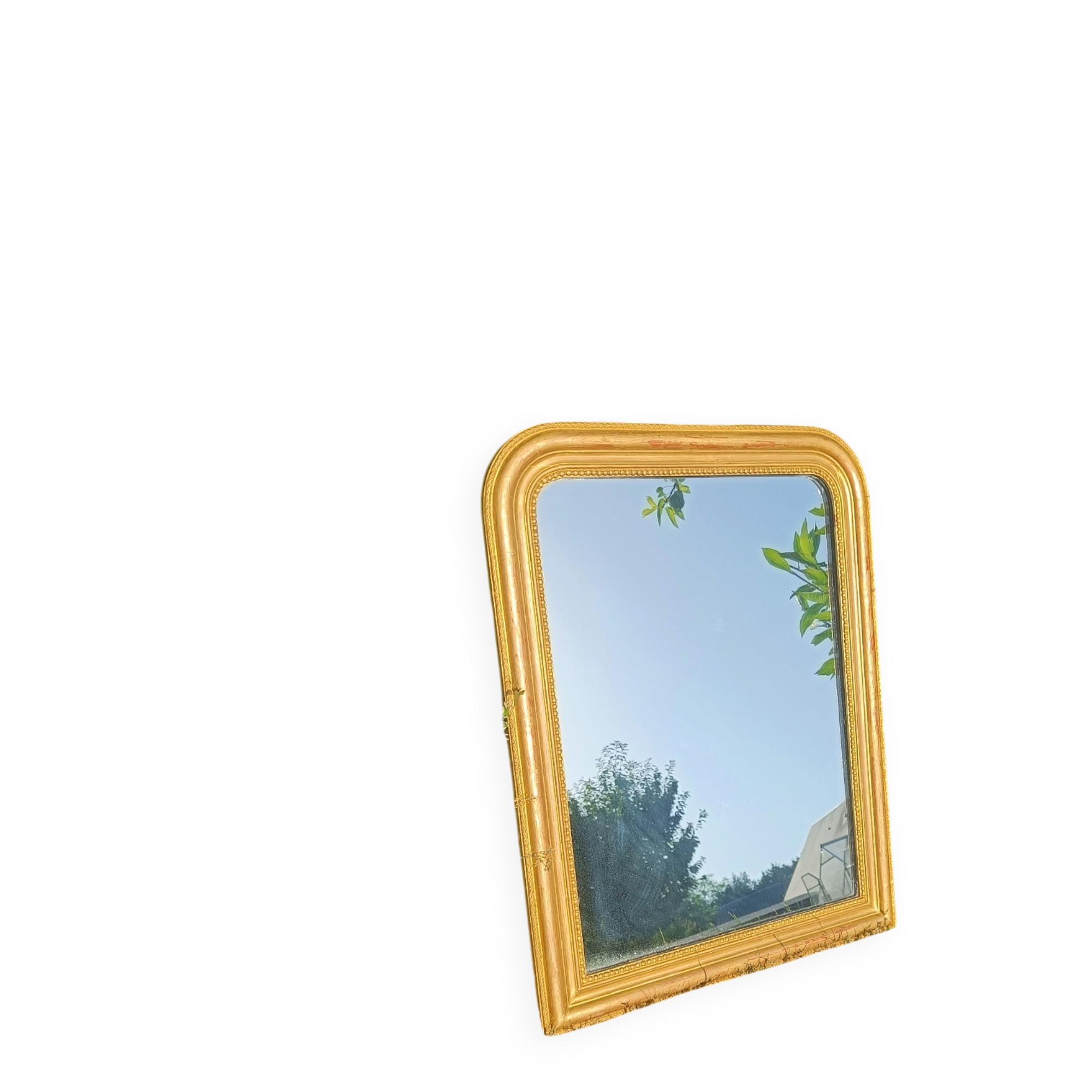 Antique gilded patinated Louis-Philippe mirror