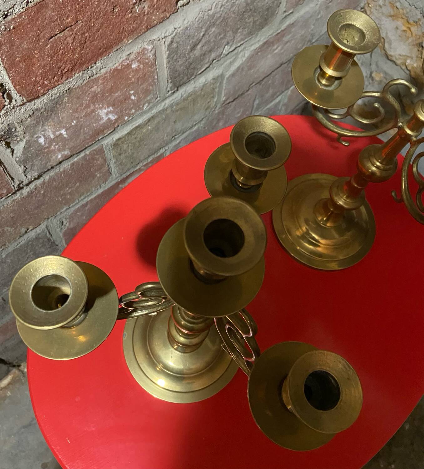 Pair of vintage brass candlesticks