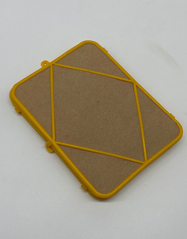 Yellow triptych mirror