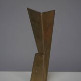 Cubist metal Vase attributed to WMF. 1930s