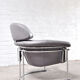 Fauteuil en cuir avec cadre tubulaire chromé, années 1980