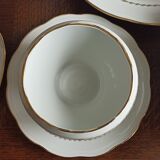 SFP service dish set - Limoges - White and golden