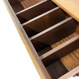 Vintage low wooden chest of drawers / filing cabinet