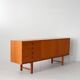 Scandinavian vintage oak sideboard with drawers and doors