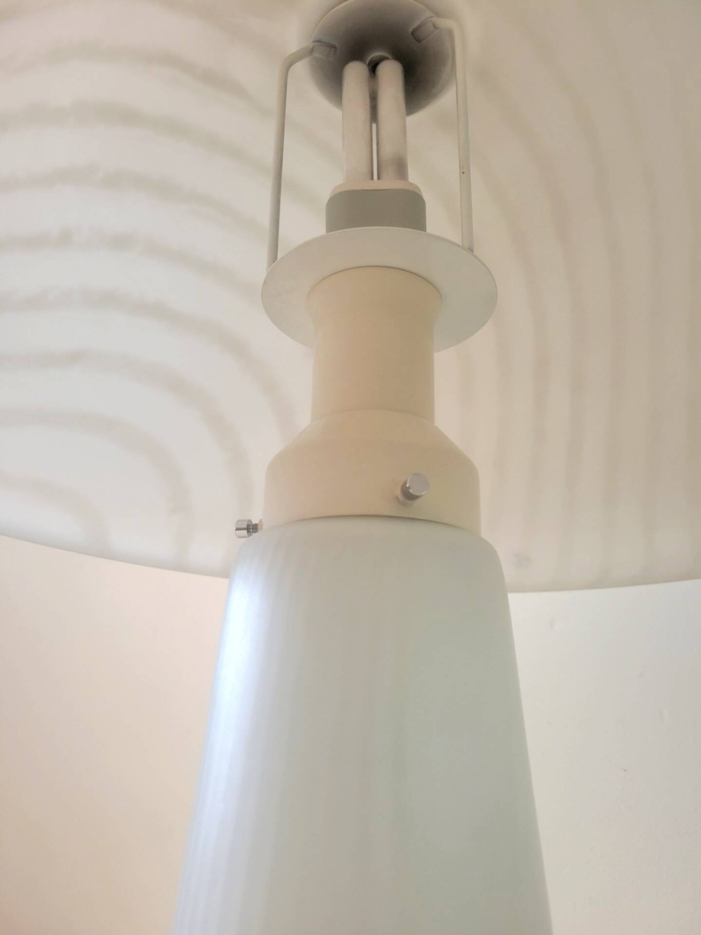 Large mushroom lamp by Peill & Putzler in zebra glass