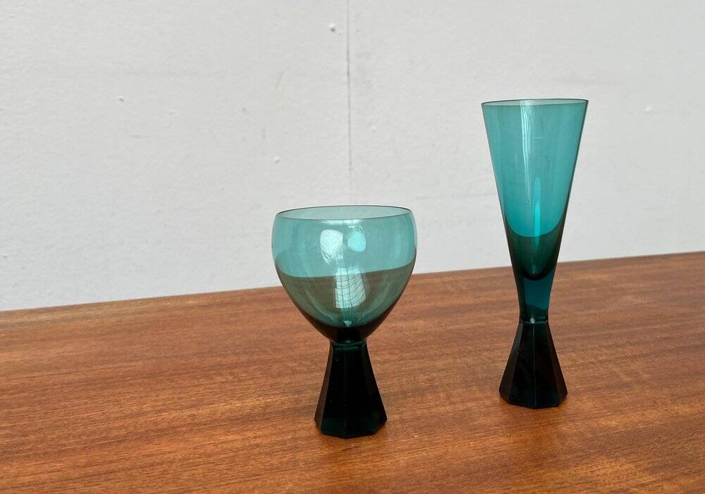 German drinking glasses from the mid-century by Karl Friedrich Glas, 1960s, set of 2.
