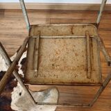 Set of 5 folding metal chairs