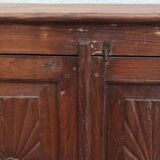 Old wooden cabinet with ceramic handles