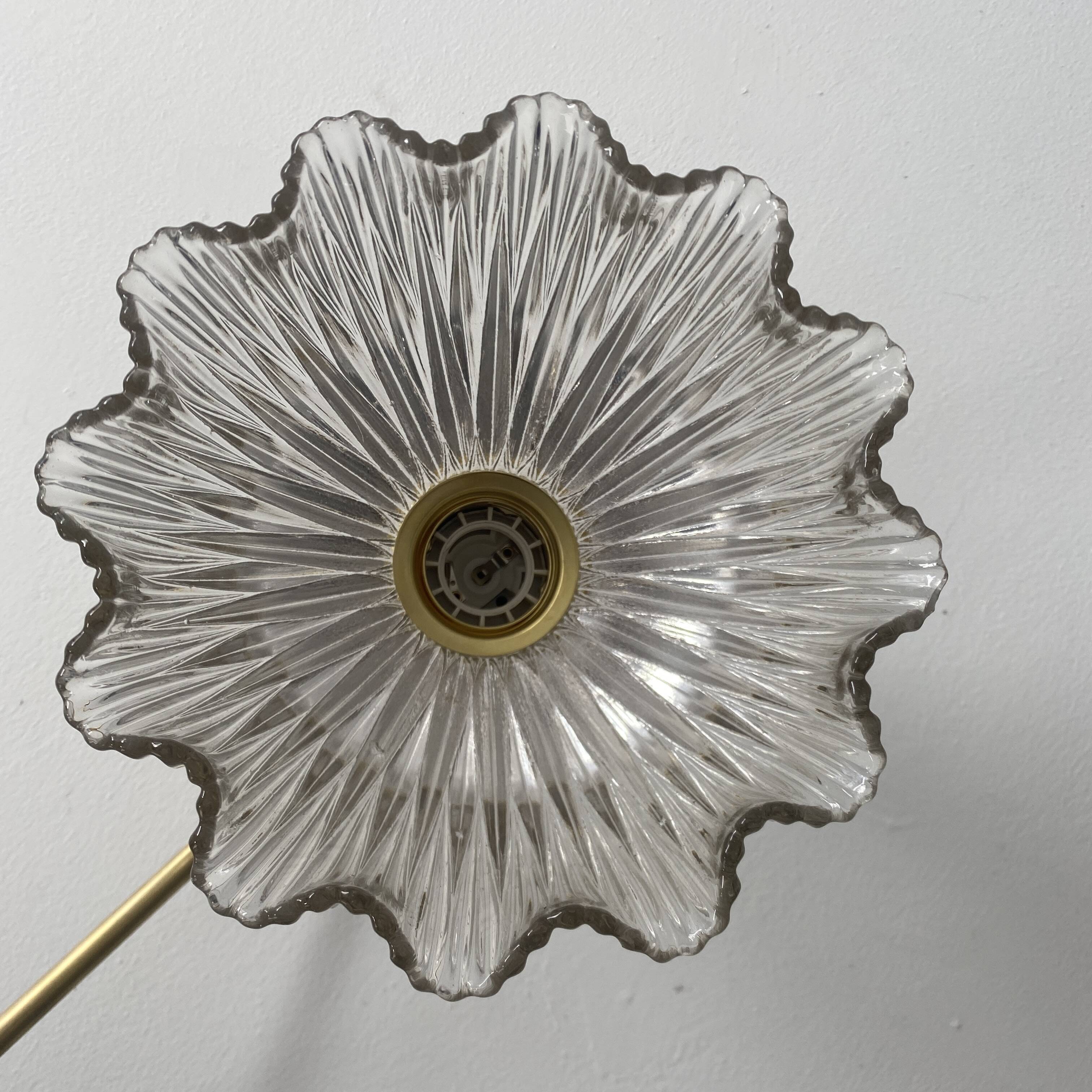 ANTIQUE BRASS AND PRISMATIC GLASS PENDANT LAMP XXL