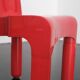 Red "Universale" chair by Joe Colombo / Kartell
