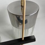 Hanging in chiseled glass and chrome metal