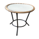 Round rattan coffee table