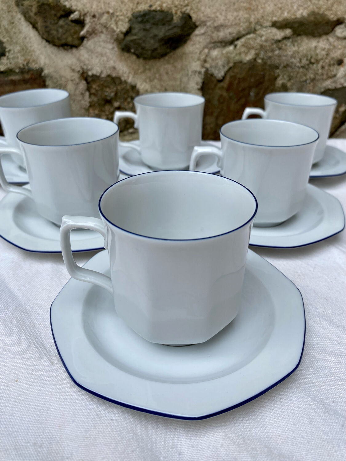 Set of 6 porcelain tea/coffee cups Seltmann Weiden Bavaria